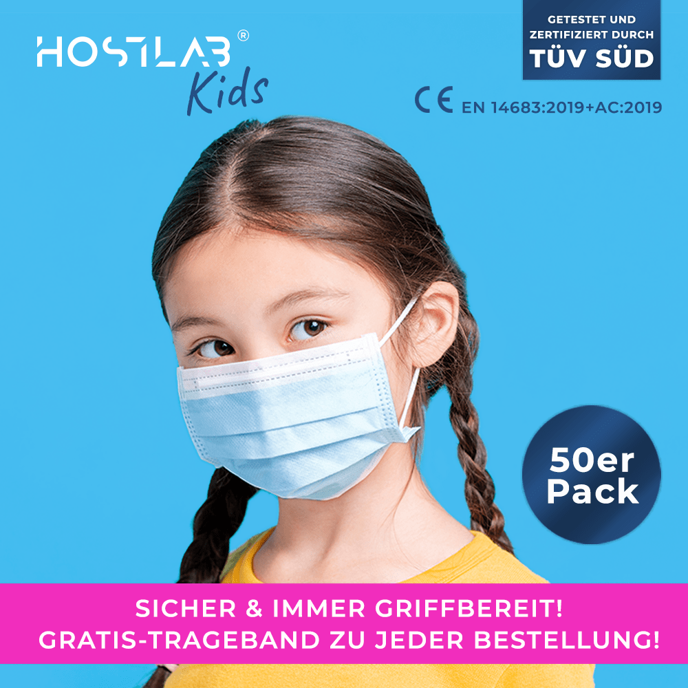 Medizinische Kindermaske Typ IIR (BFE ≥ 98%), CE-Kennzeichnung