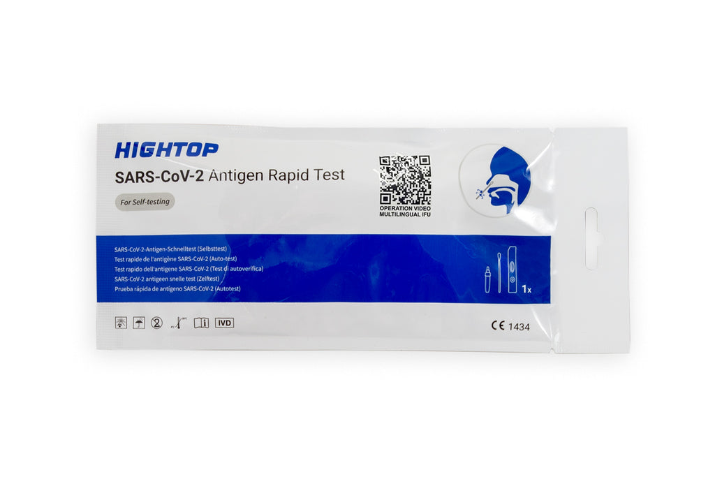 1er Pack | HIGHTOP® Laien-Antigentest - Selbsttest für Zuhause - CE 1434 zertifiziert, im praktischen SOFTPACK