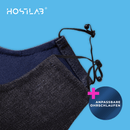 Stoffmaske aus Jeans-Material, einzeln von Hand gefertigt